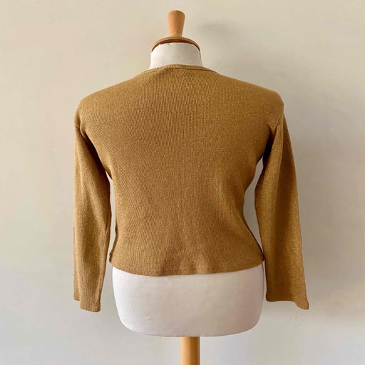 Cardigan in gold lurex