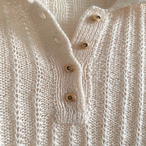 Openwork knit sweater