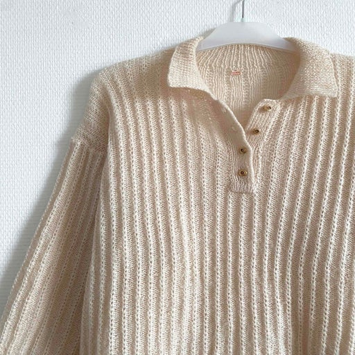Openwork knit sweater