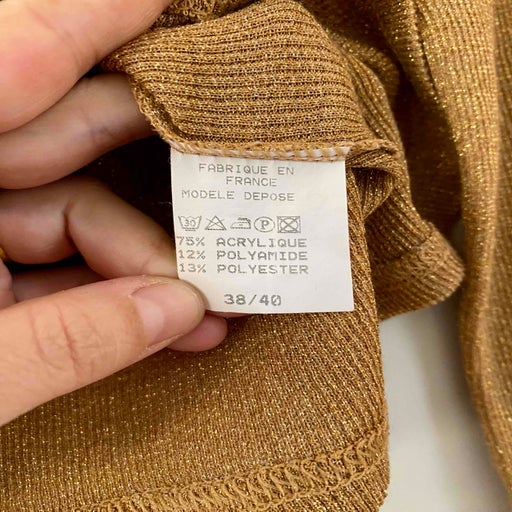 Cardigan in gold lurex