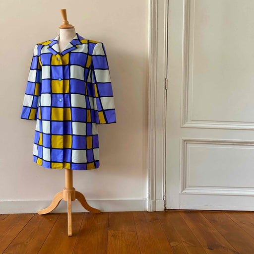 Checked coat