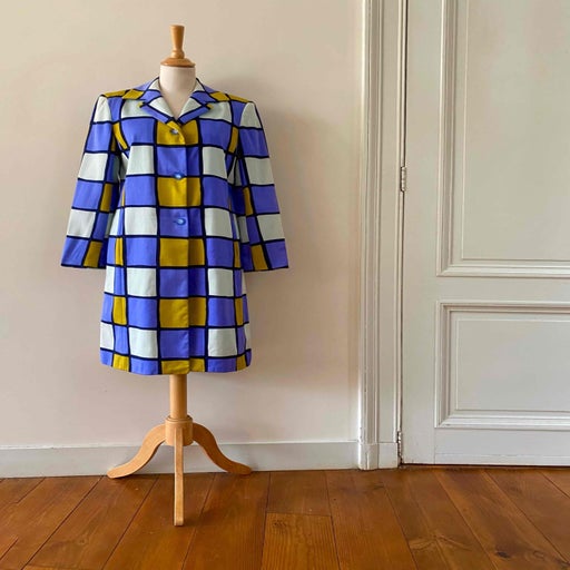 Checked coat