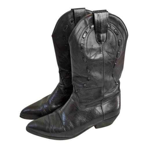 Leather cowboy boots