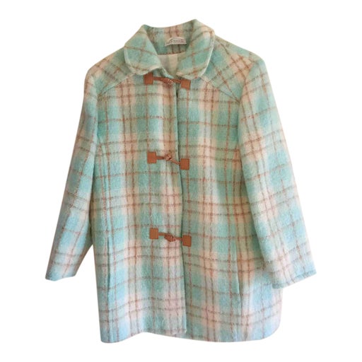 Checked coat.