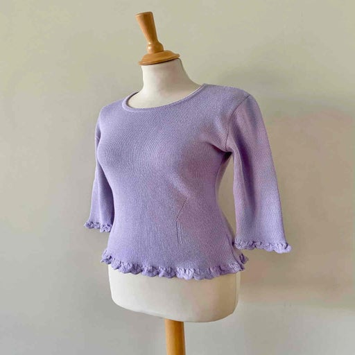 Openwork wool top