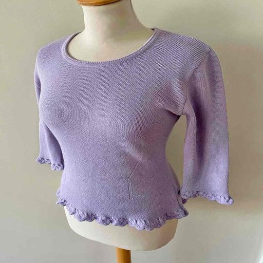 Openwork wool top