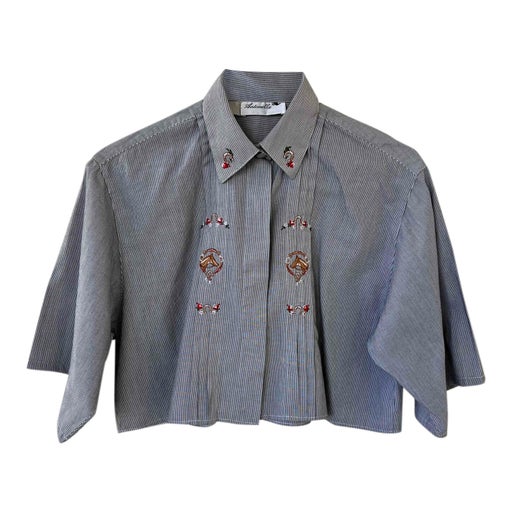 Short embroidered blouse