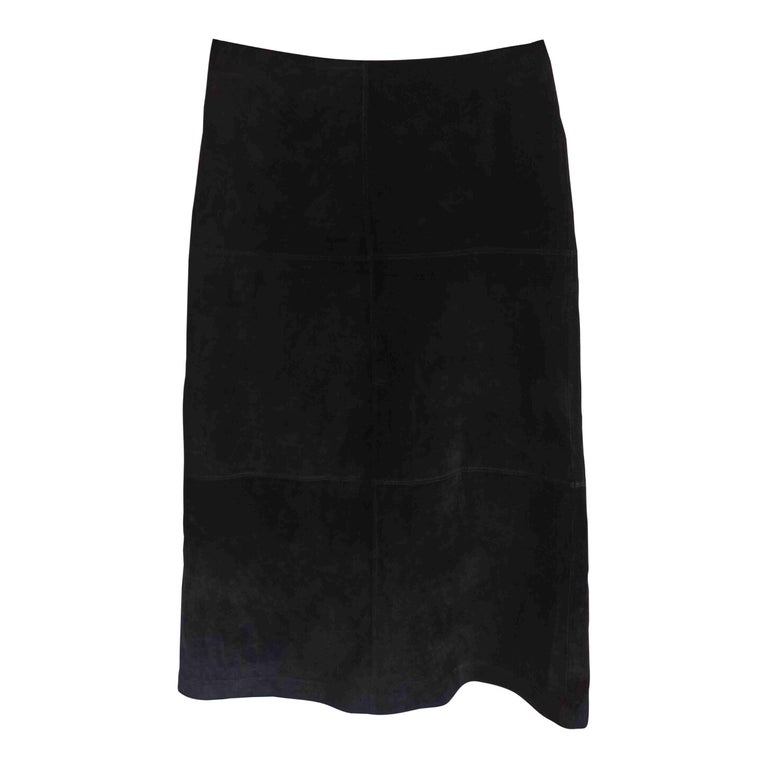 Long suede skirt