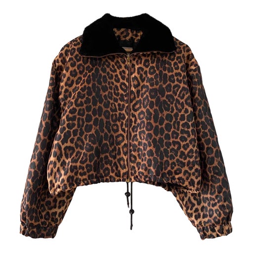 Leopard down jacket