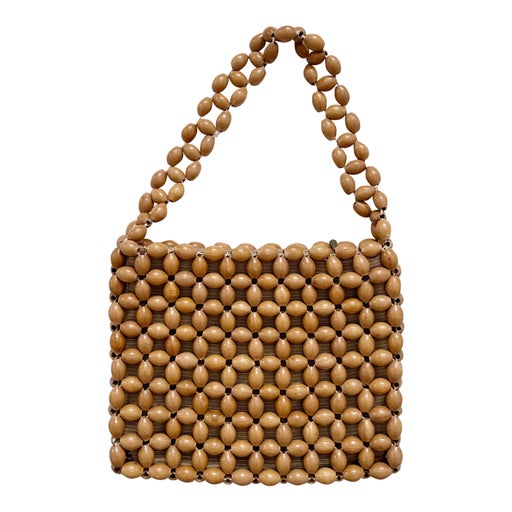 Mini wooden bead bag