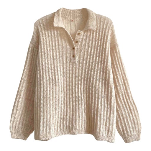 Openwork knit sweater