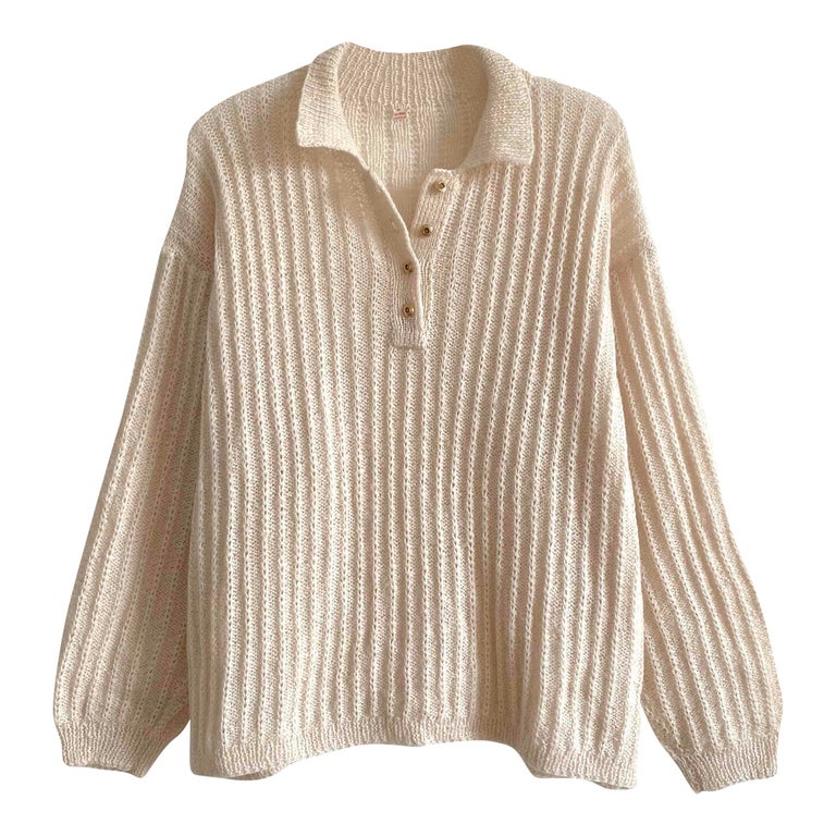 Openwork knit sweater