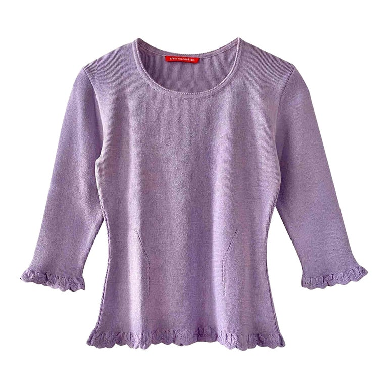 Openwork wool top
