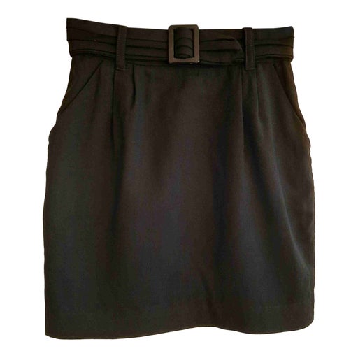 Wool mini skirt