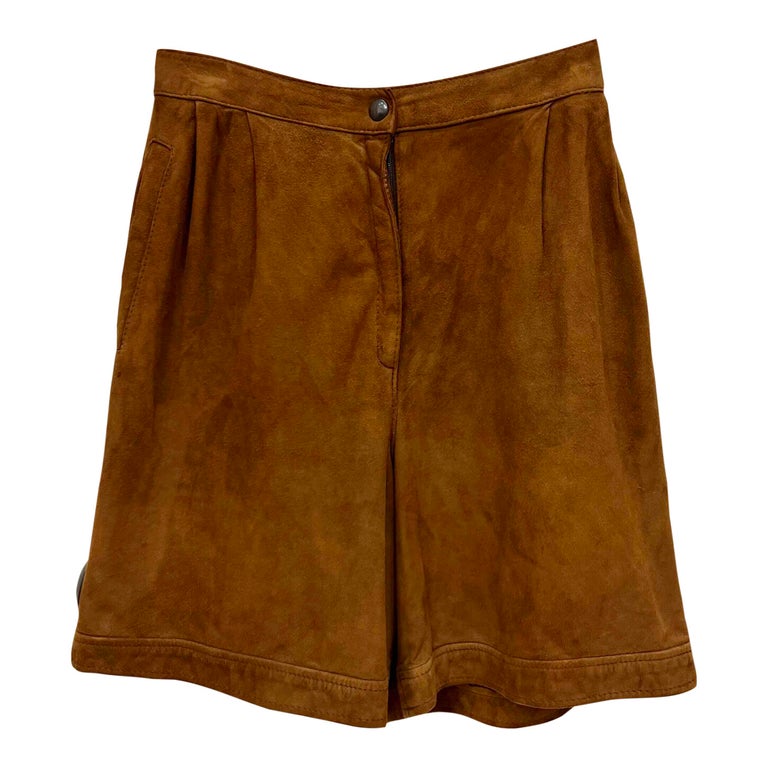 70's suede shorts