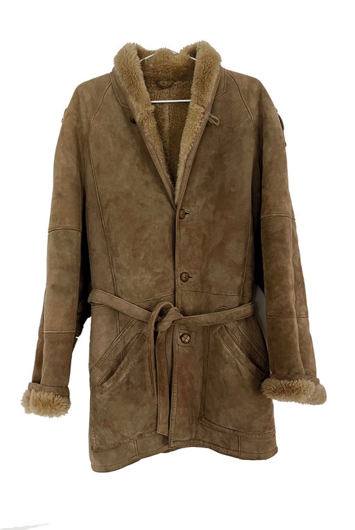 Belted shearling