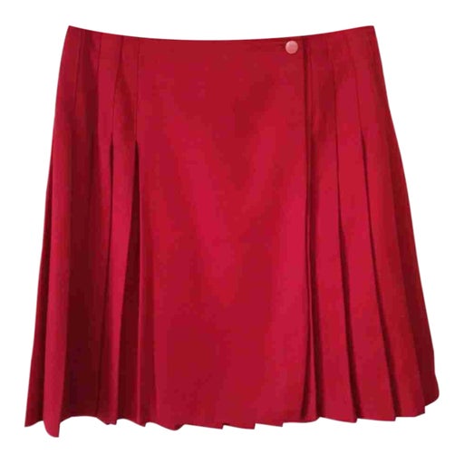 Pleated wool skirt