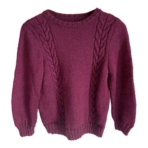 Cable-knit wool sweater
