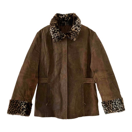 Leopard leather jacket