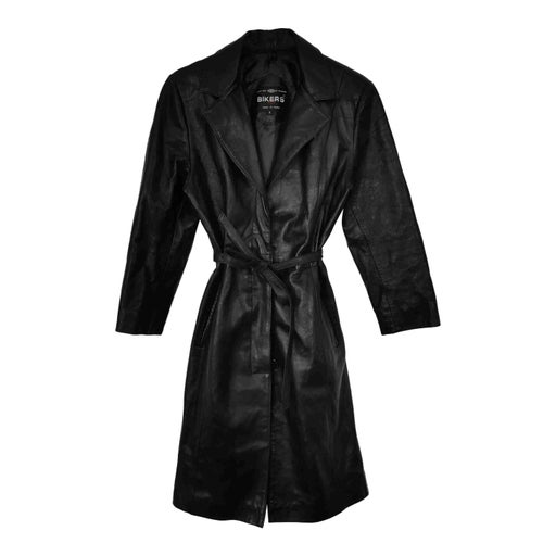 Leather trench coat