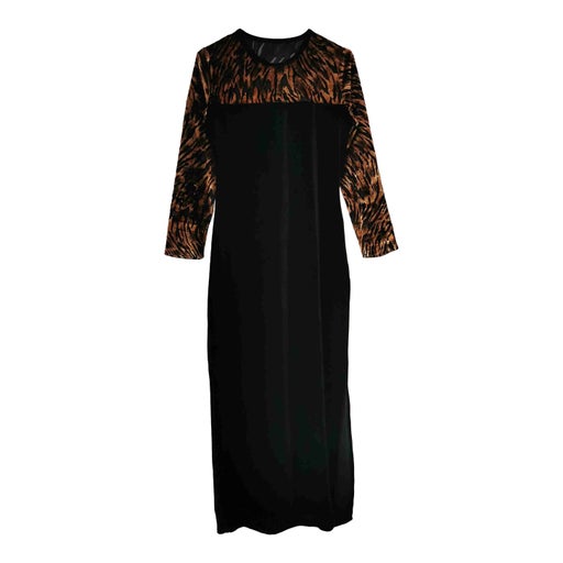 Leopard velvet dress