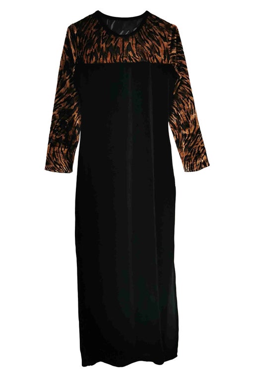 Leopard velvet dress