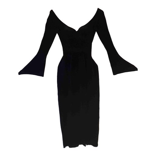 Robe midi en velours
