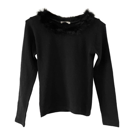 Feather collar top