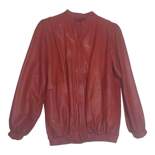 Leather bomber
