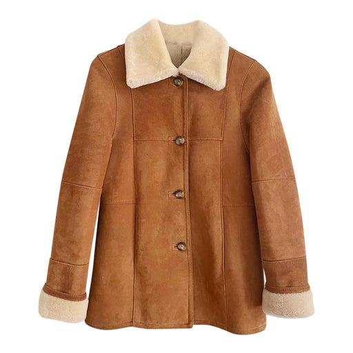 Manteau en peau lainée