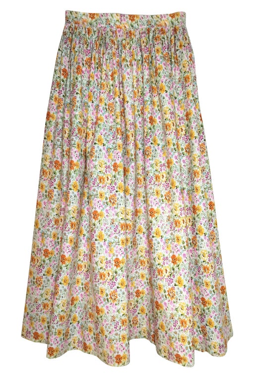 70's floral skirt