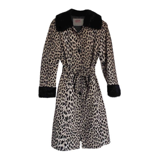 Leopard trench coat