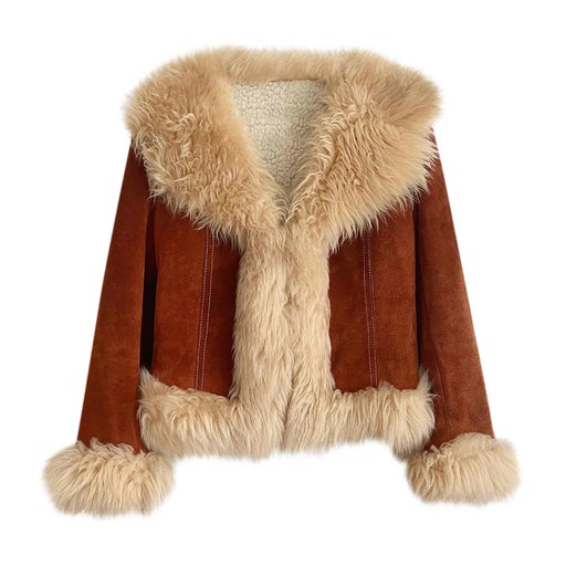 Manteau en peau lainée