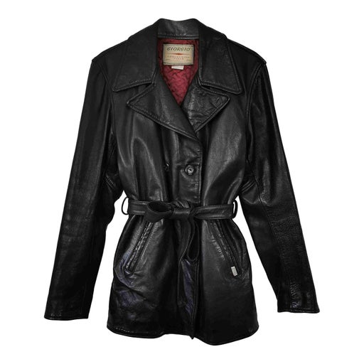 Leather safari jacket
