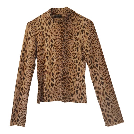 Leopard lurex top