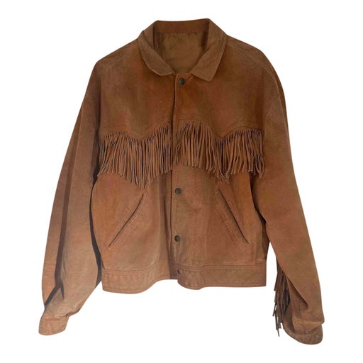 Fringed leather jacket