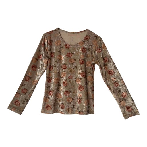 Floral velvet top