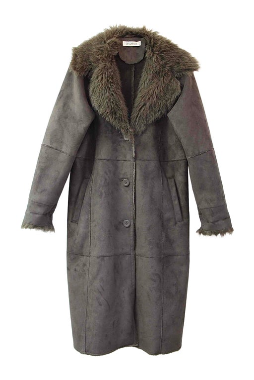 Manteau en peau lainée Balmain
