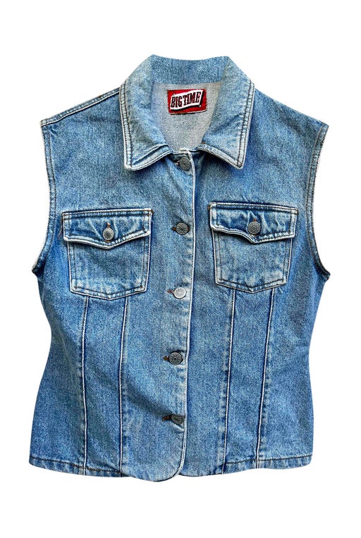 Veste en jean sans manches 