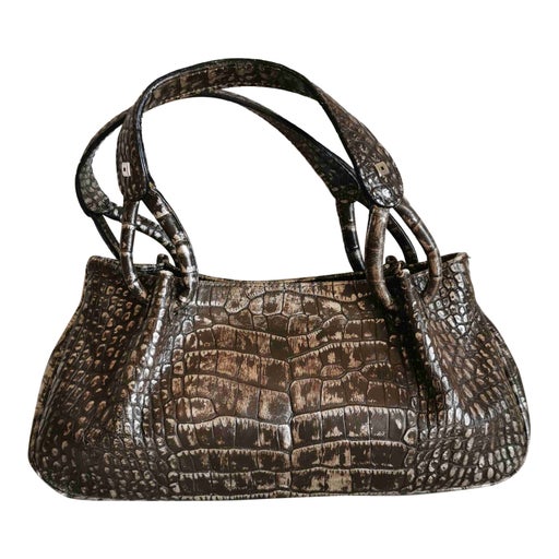 Leather baguette bag