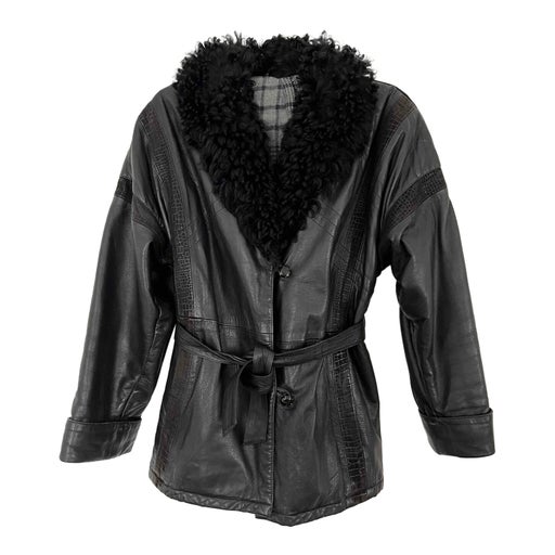 Leather safari jacket