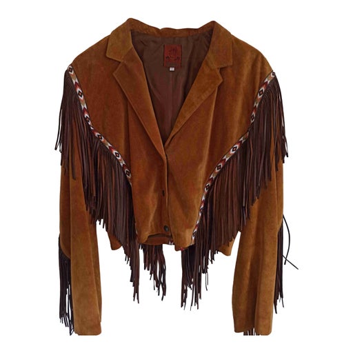 Fringed leather jacket