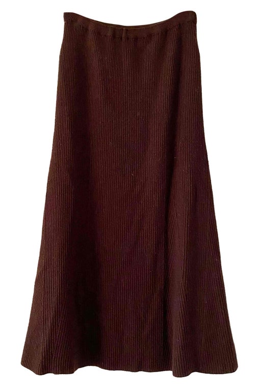 Ribbed wool skirt