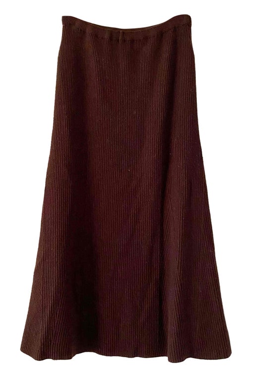 Ribbed wool skirt