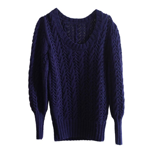 Openwork wool sweater
