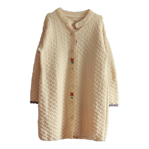 Long wool cardigan