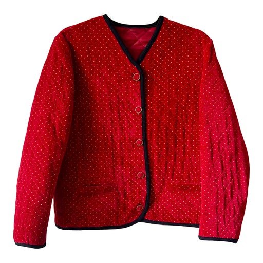 Velvet quilted jacket