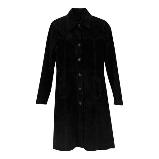 Veste longue top en daim