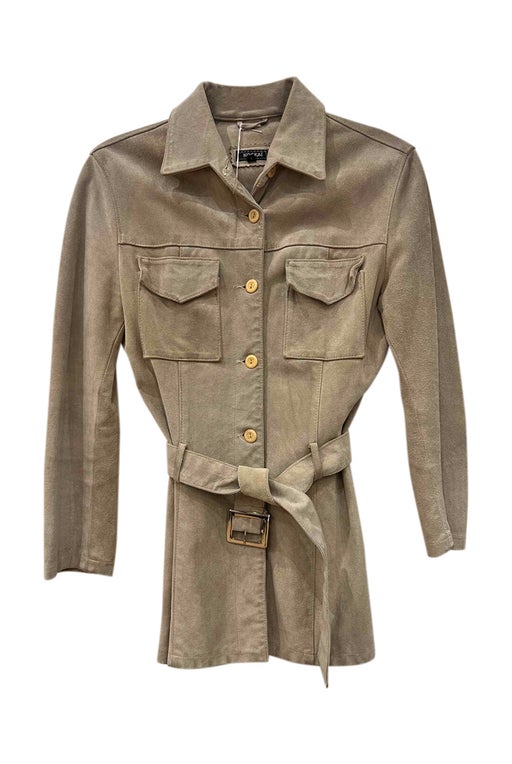 Suede safari jacket