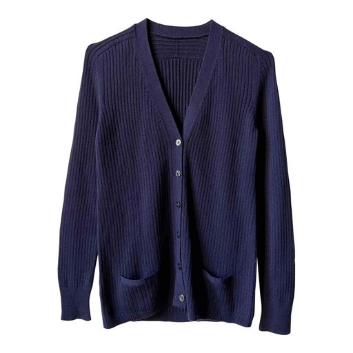 Ribbed wool cardigan